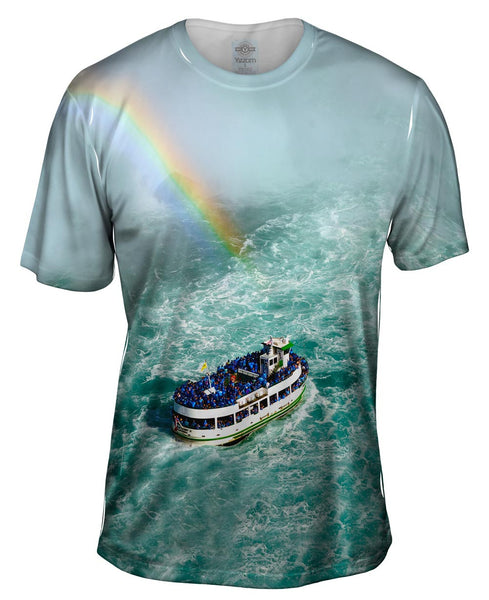 Niagara Falls Mist Rainbow Mens T-Shirt