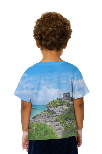 Kids Temple Of The Wind God Tulum Mexico Kids T-Shirt