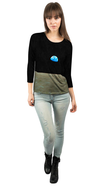 NASA Apollo 8 Earthrise From Space Womens 3/4 Sleeve