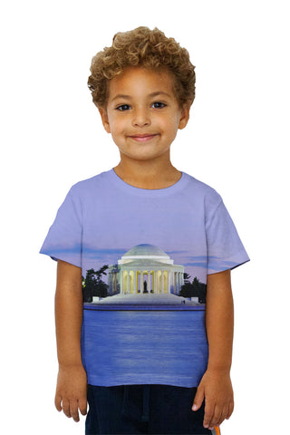 Kids Jefferson Memorial At Dusk