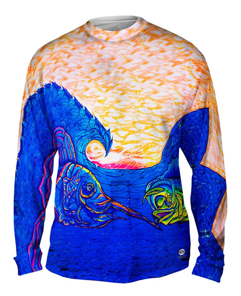 Marlin Dolphin Graffiti Art Basel Miami 2013 Mens Long Sleeve