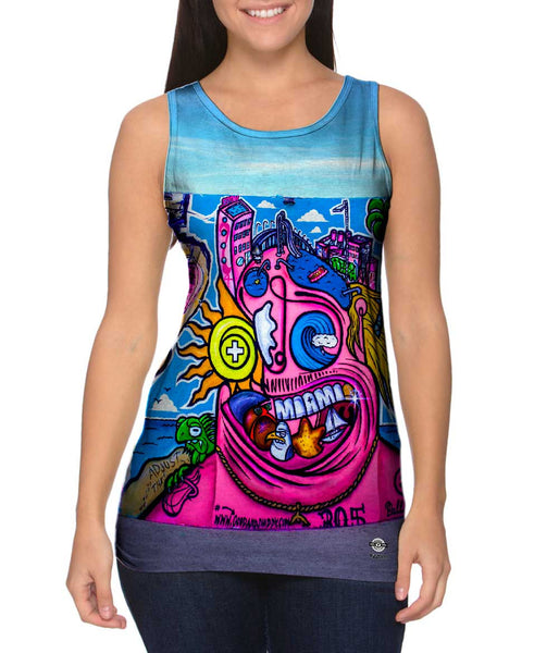 Miami Daze Sipping Woman Graffiti Art Basel Miami 2013&nbsp;Womens Tank Top