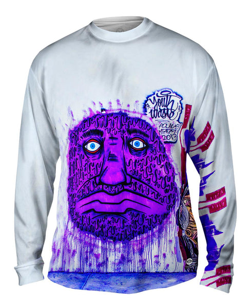 Miami Daze Pizza Monster Graffiti Art Basel Miami 2013 Mens Long Sleeve