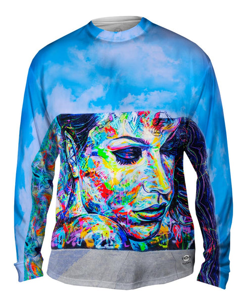 Paint Splashes Woman Graffiti Art Basel Miami 2013&nbsp;Mens Long Sleeve