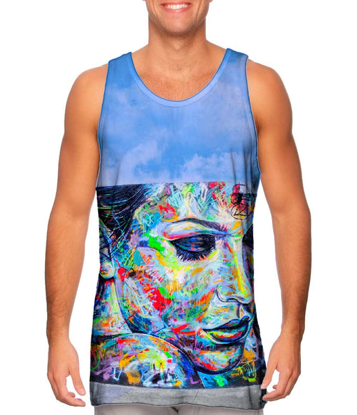 Paint Splashes Woman Graffiti Art Basel Miami 2013&nbsp;Mens Tank Top