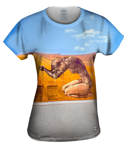 Graffiti Golden Prayer Graffiti Art Basel Miami 2013 Womens Top