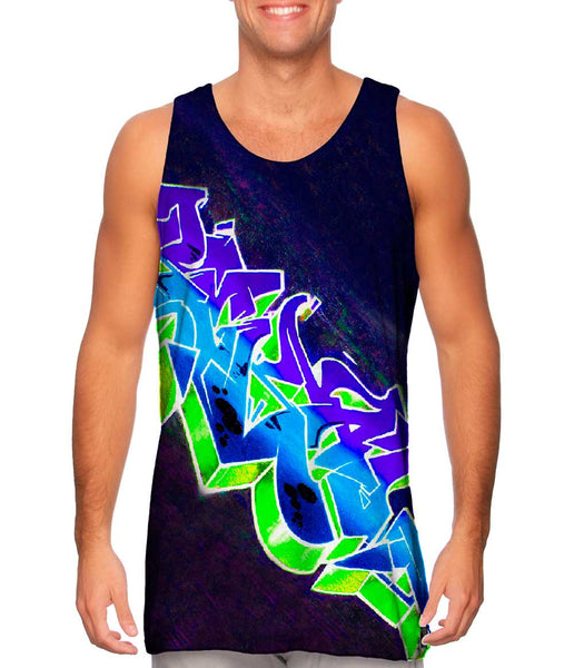Graffiti Purple Planet Graffiti Art Basel Miami 2013 Mens Tank Top