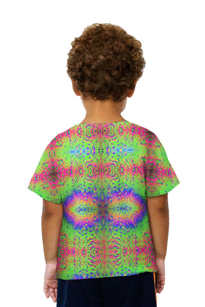 Kids Psychodelic Neon Soap Party Lime Kids T-Shirt