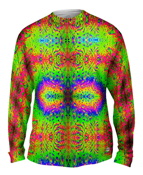 Psychodelic Neon Soap Party Lime&nbsp;Mens Long Sleeve