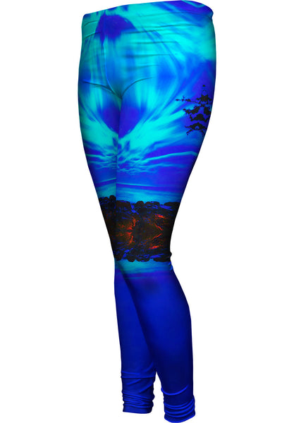 Electric Moonlight Shadows Womens Leggings
