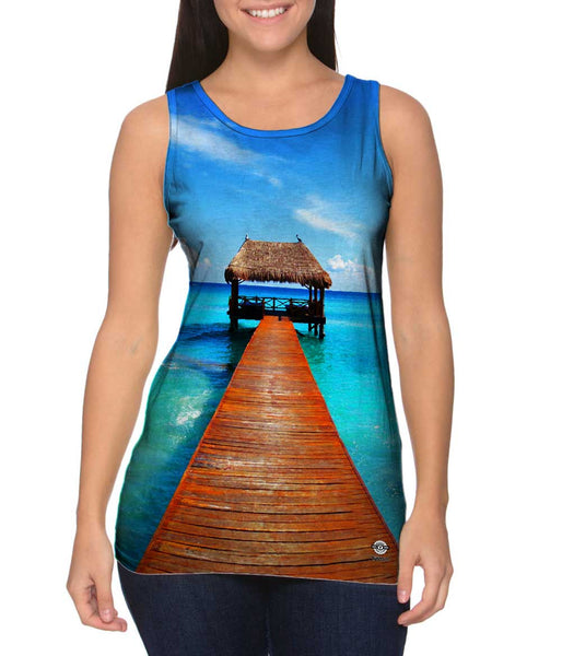 Blue Caribbean Sea Womens Tank Top