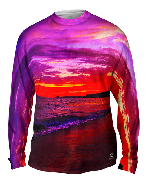 Malibu Ocean Sunset Mens Long Sleeve