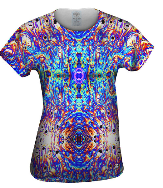 Psychedelic Neon Soap Party Violet Womens Top