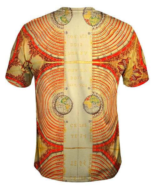 Antique Map Figure Of The Heavenly Bodies Mens T-Shirt | Yizzam