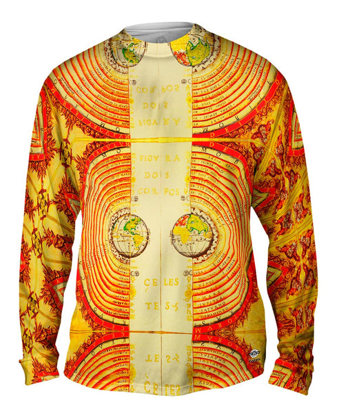Antique Map Figure Of The Heavenly Bodies Mens Long Sleeve