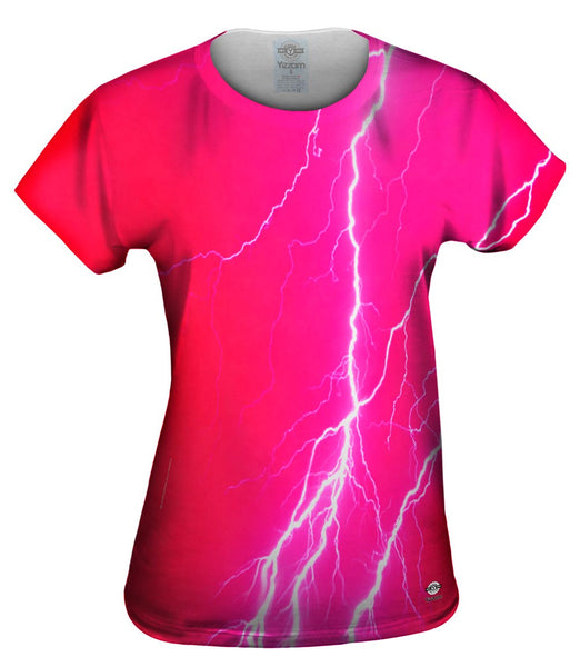 Lightning Storm Pink Womens Top