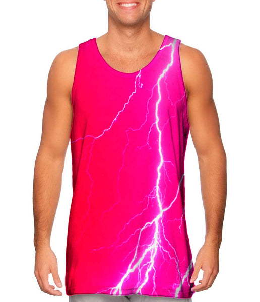 Lightning Storm Pink Mens Tank Top