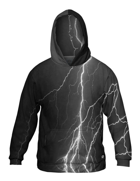 Lightning Storm Black White&nbsp;Mens Hoodie Sweater