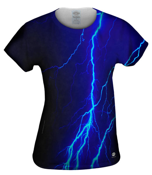 Lightning Storm Blue Womens Top