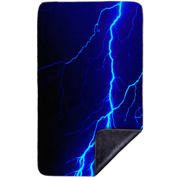 Lightning Storm Blue&nbsp;MicroMink(Whip Stitched) Grey