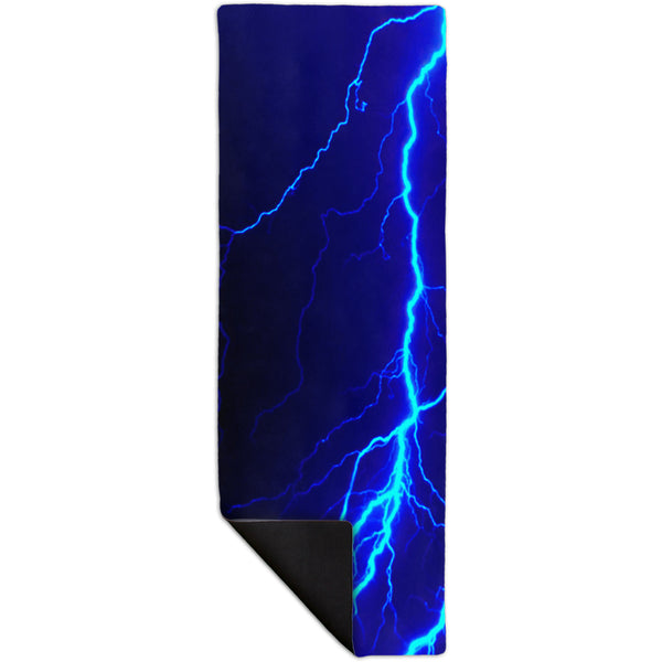 Lightning Storm Blue Yoga Mat