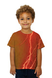 Kids Lightning Storm Orange Brown