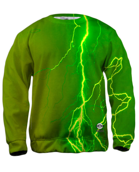Lightning Storm Turquoise Mens Sweatshirt