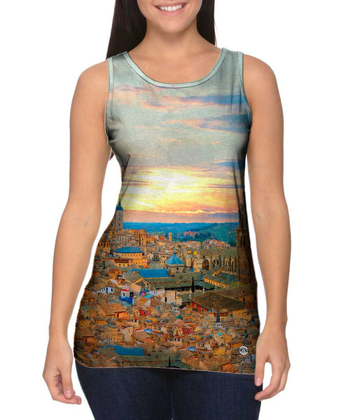 Toledo Skyline Spain Panorama&nbsp;Womens Tank Top