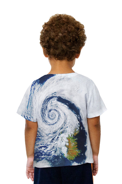 Kids Wild Weather Hurricane Iceland Kids T-Shirt