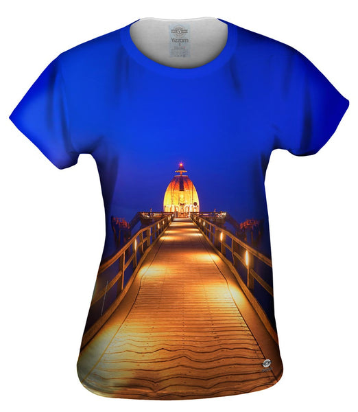 Seebrucke Golden Blue Glow Pier&nbsp;Womens Top