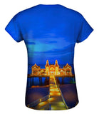 Seebrucke Lights A Glow Blue Sunset