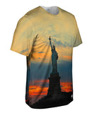 Statue Of Liberty Golden Sunset