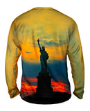 Statue Of Liberty Golden Sunset