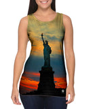 Statue Of Liberty Golden Sunset
