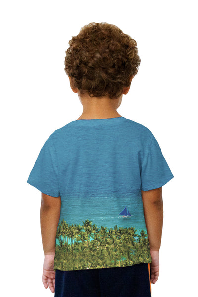 Kids Light Blue Water Paradise Kids T-Shirt