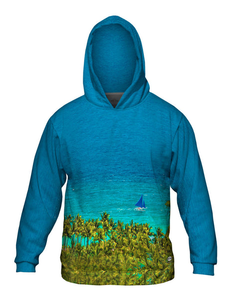 Light Blue Water Paradise&nbsp;Mens Hoodie Sweater