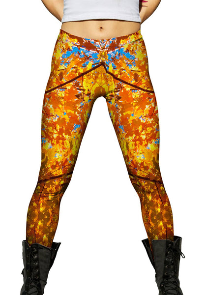Pretty Maple Tree Turning Fall Colors Womens Leggings