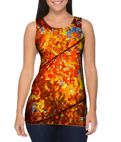 Pretty Maple Tree Turning Fall Colors&nbsp;Womens Tank Top