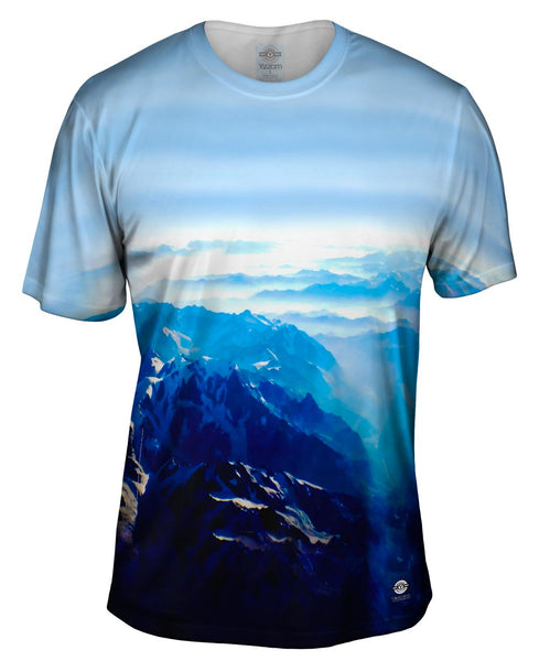 Mountains From Sky Swiss Alps Mens T-Shirt