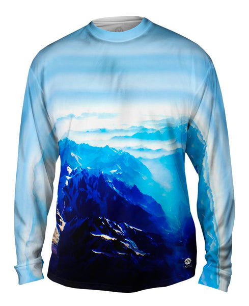 Mountains From Sky Swiss Alps Mens Long Sleeve