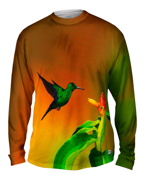 Green Crowned Brilliant Mens Long Sleeve