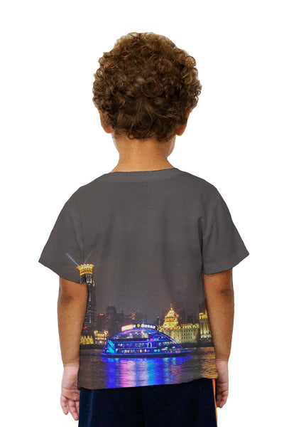 Kids Glowing Night Boat Ride Kids T-Shirt
