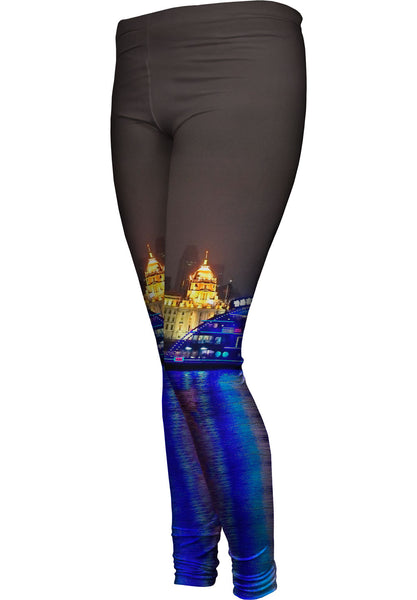 Glowing Night Boat Ride Womens Leggings