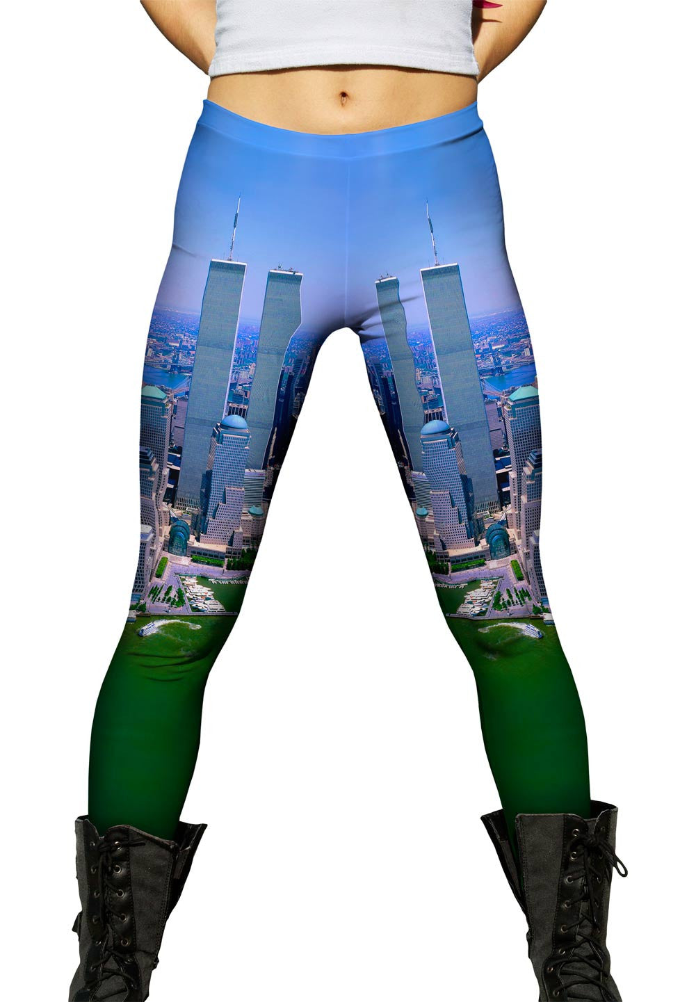 Twin Towers Nyc Womens Leggings | Yizzam