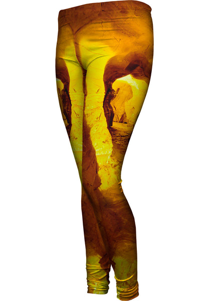 Inside The Golden Caves Womens Leggings