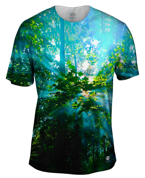 Rays Of Sun Through Smoke In The Trees&nbsp;Mens T-Shirt