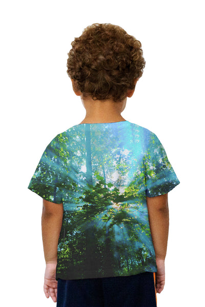 Kids Rays Of Sun Through Smoke In The Trees Kids T-Shirt