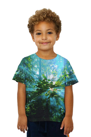 Kids Rays Of Sun Through Smoke In The Trees