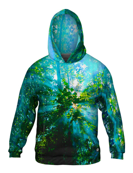Rays Of Sun Through Smoke In The Trees Mens Hoodie Sweater