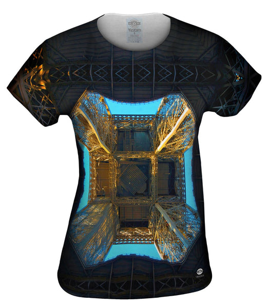 From Below Eiffel Tower Architecture Womens Top